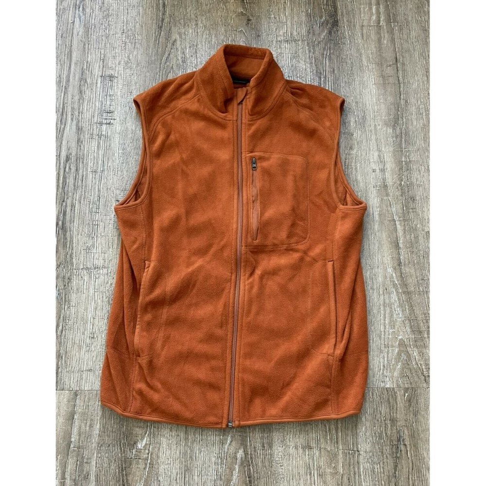 Field & Stream Mens Fleece Vest Deerhide Orange Sz Small